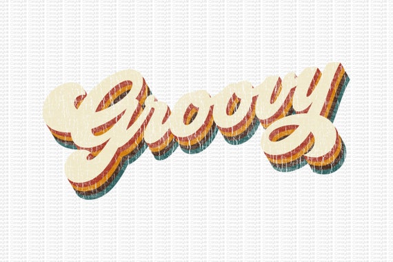 Groovy Retro Digital Download Word Art Gift for Her Gift - Etsy UK