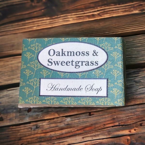 Oakmoss & Sweetgrass all natural handmade soap