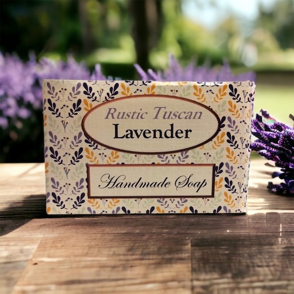 Lavender all natural rustic Tuscan handmade soap