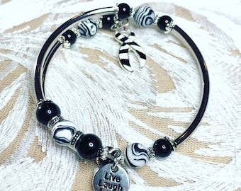 Zebra Malachit wickeln Armband