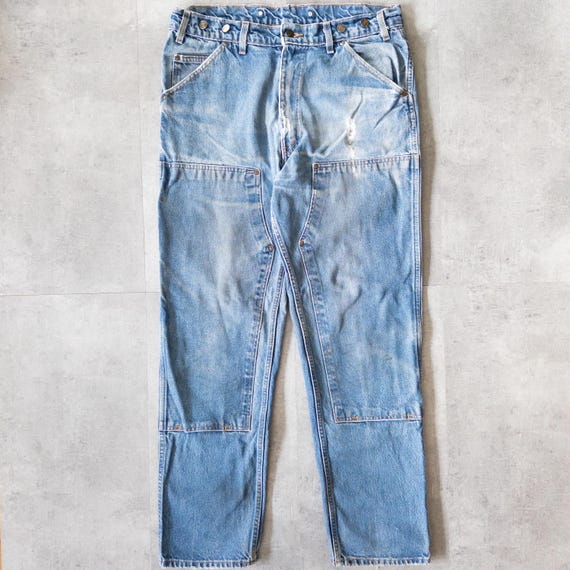 Vintage 90s Wild Ass Double Knee Denim Carpenter Pants - 38x32 - Etsy