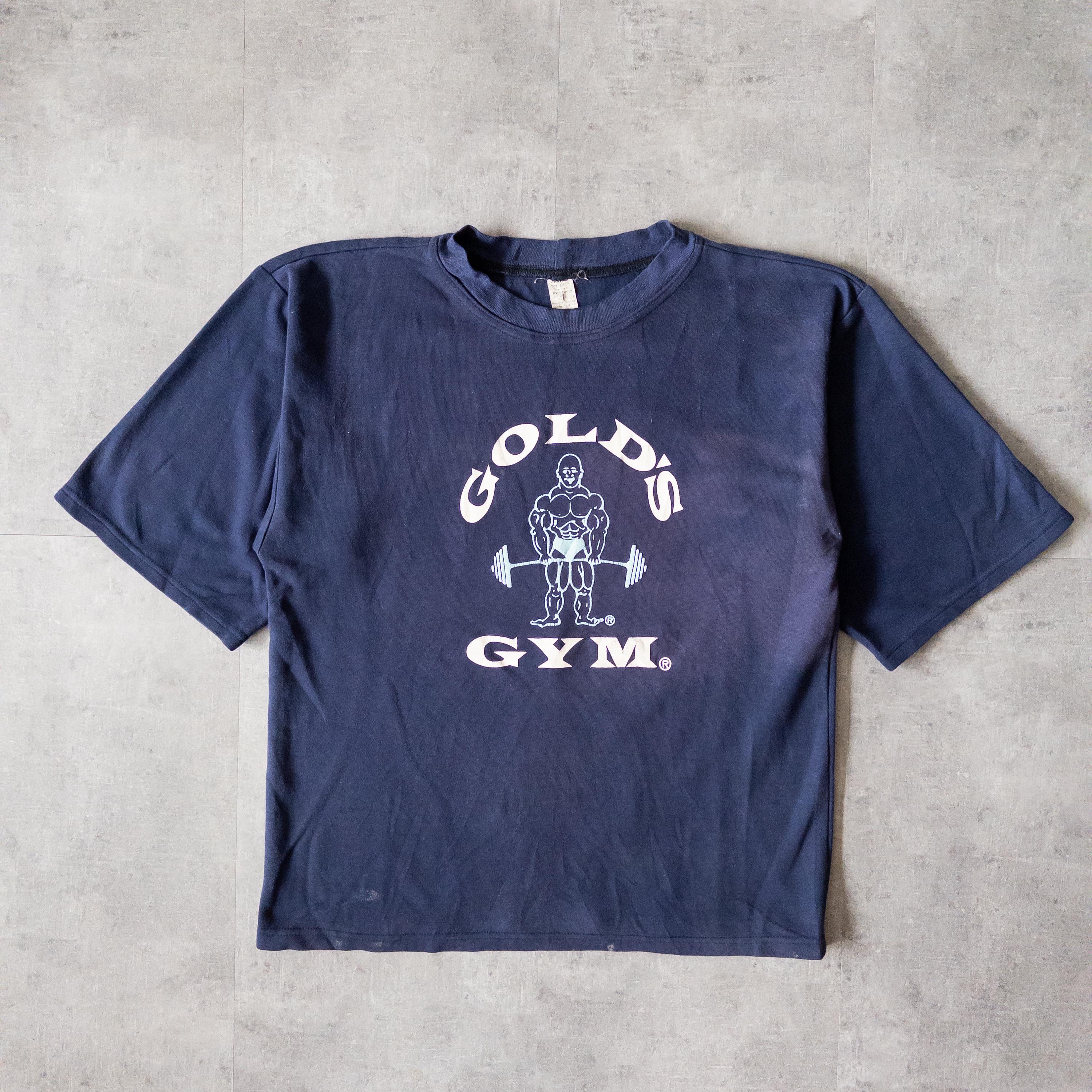 T-shirt Vintage Gold’s Gym California Années 80 - Taille M Bleu - Neuf Avec étiquettes - Pièce Rare