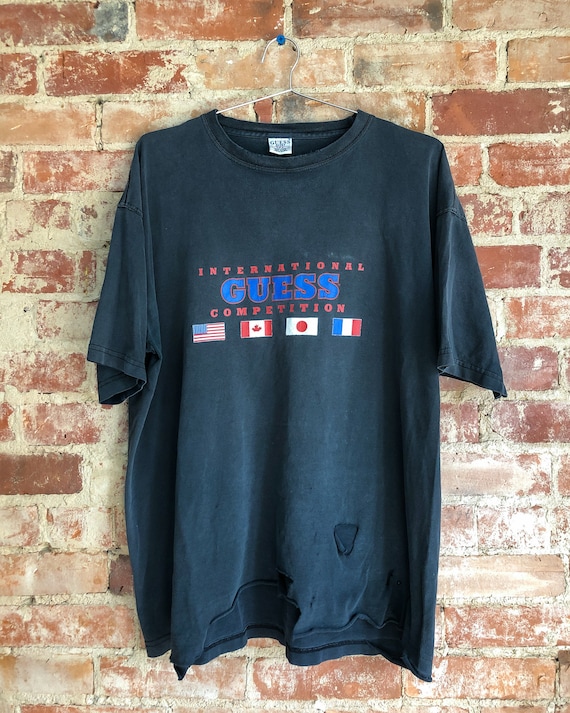 90s Guess Tee | Thrashed Vintage Tee | Vintage 90s