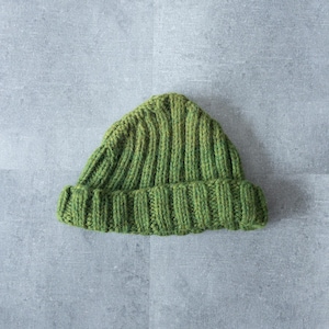Vintage 80s Handmade Wool Toque Winter Ski Hat - Retro Beanie, 80s Ski cap, Vintage Clothing, Green Winter Hat, 90s Aesthetic, Wool Hat