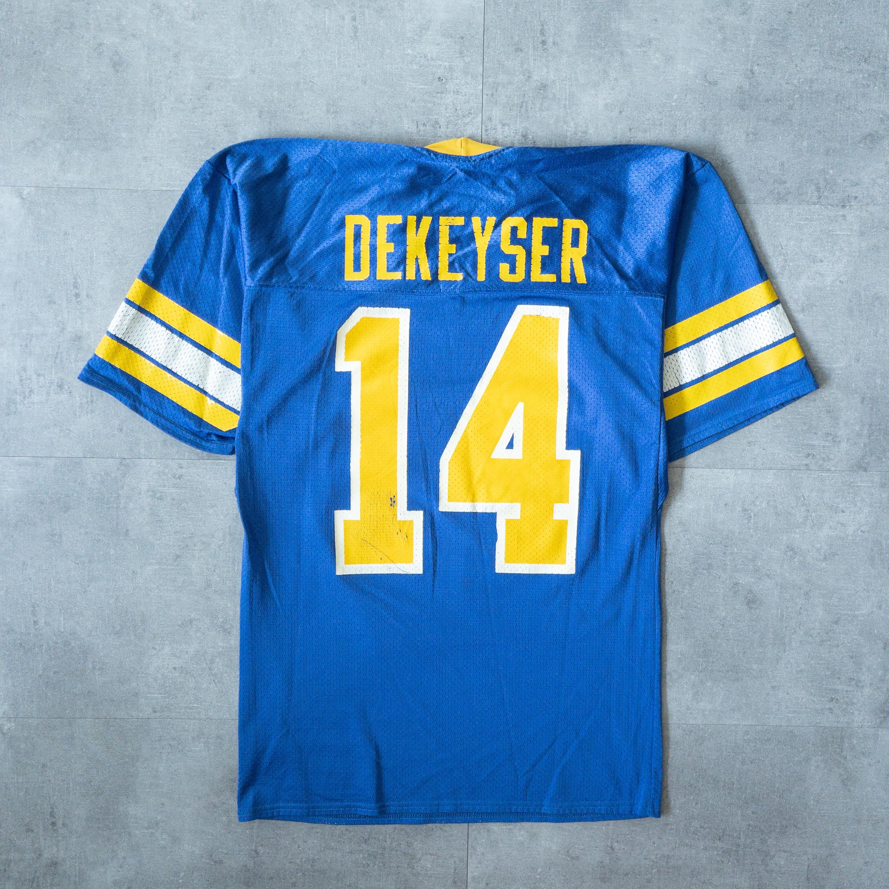 Vintage 70s Mesh Football Jersey, Blue & Yellow #14, Sportswear - Etsy