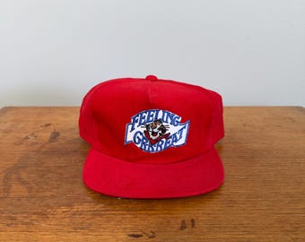 Cappellino vintage in velluto a coste di Tony the Tiger con la scritta "Feeling Gr-r-reat" - Cappello promozionale Kellogg's degli anni '80