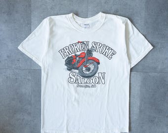 Vintage 2000s Broken Spoke Saloon Men's Black Graphic T-shirt - Etsy