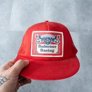Vintage 1980s Budweiser King of Beers Trucker Hat - Snapback Trucker Hat, Retro Trucker Hat, Vintage Mens Hat, Snapback Hat, 90s Aesthetic