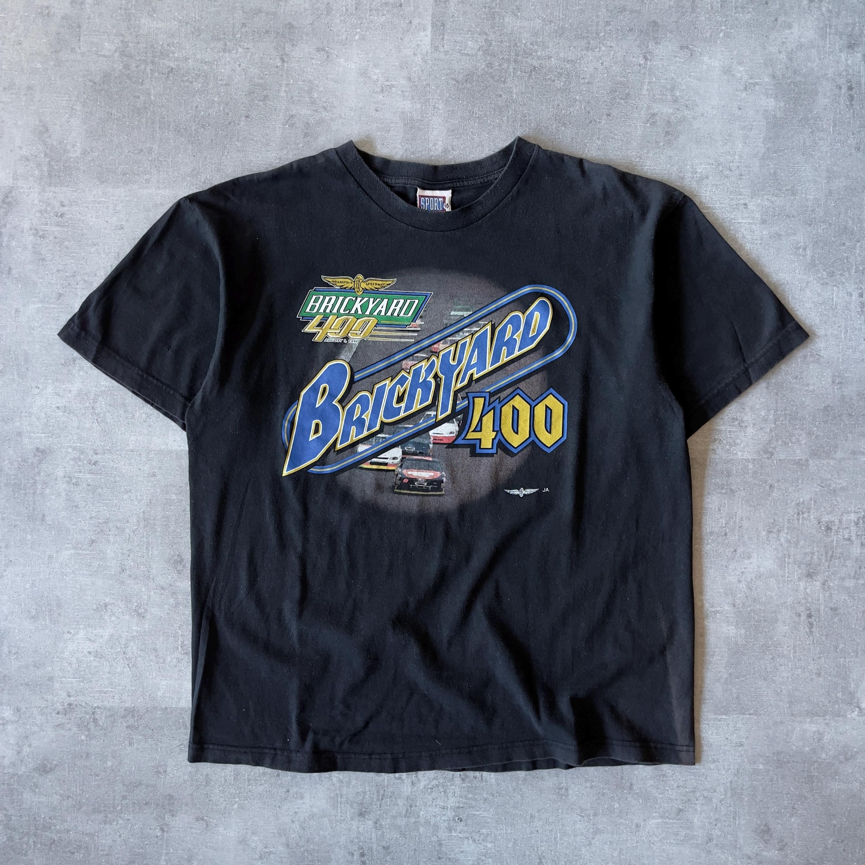 Vintage 90s NASCAR Brickyard 400 T-shirt: Black Graphic Racing Tee