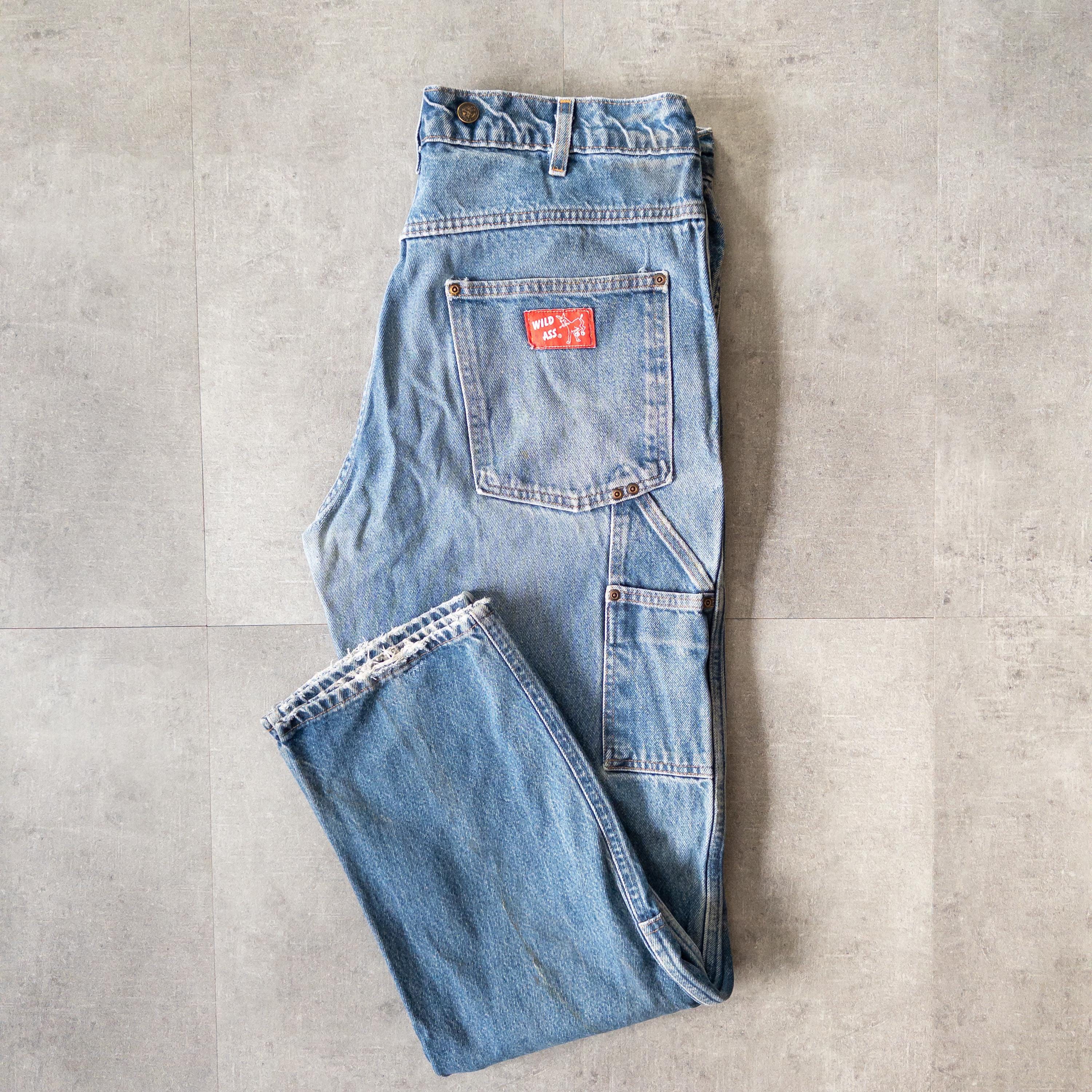 Vintage 90s Wild Ass Double Knee Denim Carpenter Pants - 38x32 - Etsy