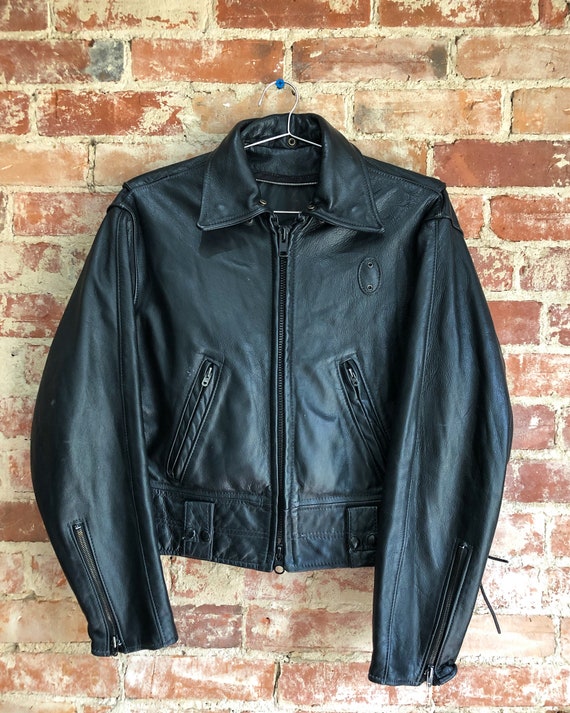 90s Biker Jacket | Vintage Leather Moto Jacket | V