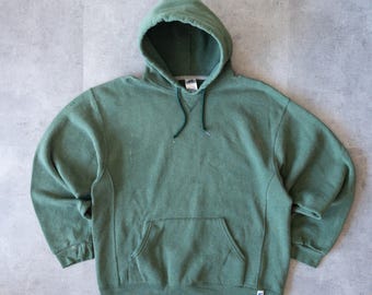 トップス 90's Russell \"Army Football\" Hoodie Vintage 90s Style Russell Athletic Dark Grey Hoodie