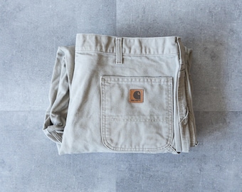 Vintage Y2K Carhartt Carpenter Pants - Beige Workwear, 38x29