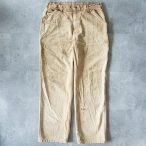 Vintage 90s Y2K Distressed Carhartt Carpenter Canvas Pants - 90s Jeans, Vintage Clothing, 90s Aesthetic, Carhartt Workwear, True Vintage