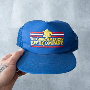 Vintage 1980s Budweiser King of Beers Trucker Hat - Snapback Trucker Hat, Retro Trucker Hat, Vintage Mens Hat, Anheuser Busch, 90s Aesthetic