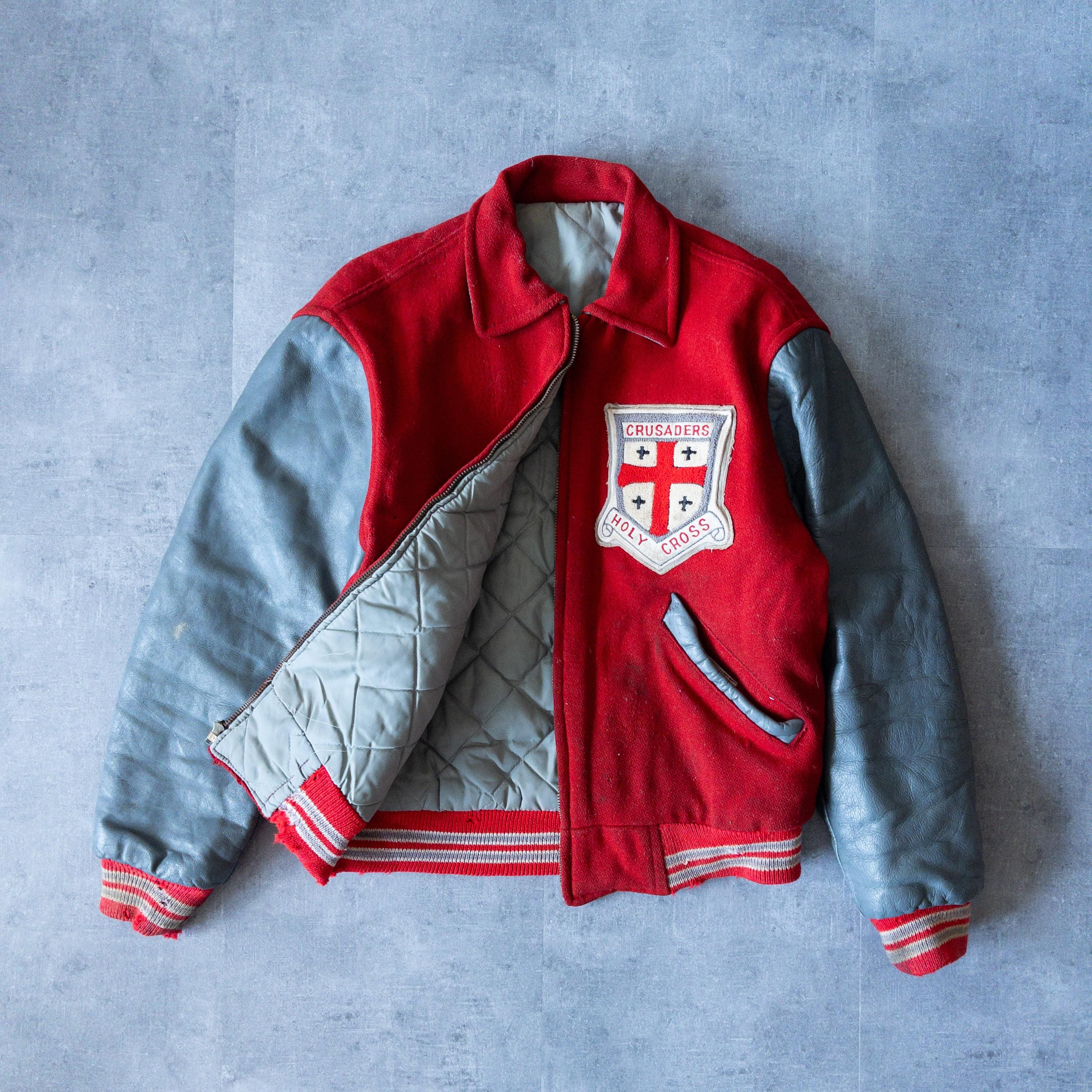 Vintage 1960s Holy Cross Wool Letterman Jacket - Etsy