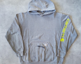Vintage Y2K Distressed Faded Carhartt Hoodie - XL
