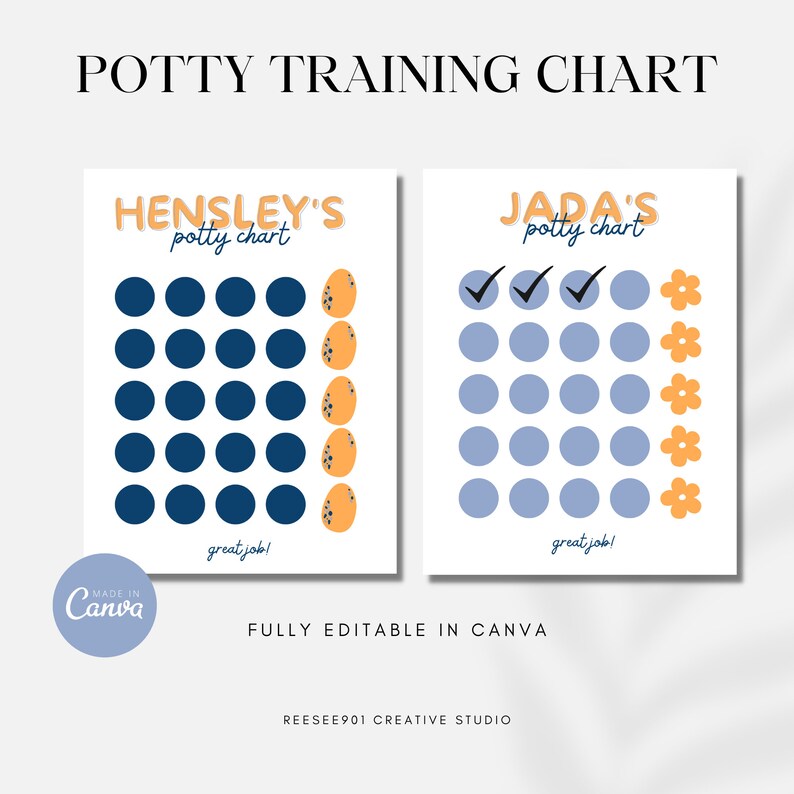 Printable Potty Chart Potty Training Reward System - Etsy