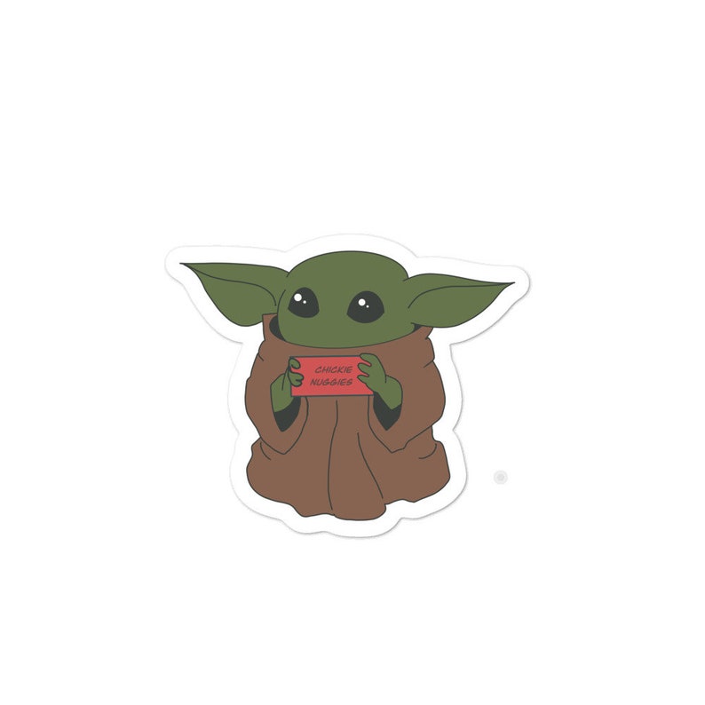 Baby Yoda Chickie Nuggies Bubble-free stickers | Etsy