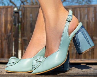 light blue shoes heels