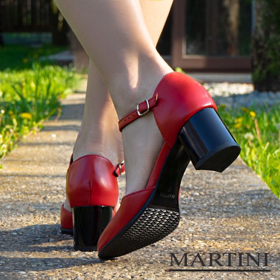 Zapatos rojos para mujeres Jane Zapatos Etsy México
