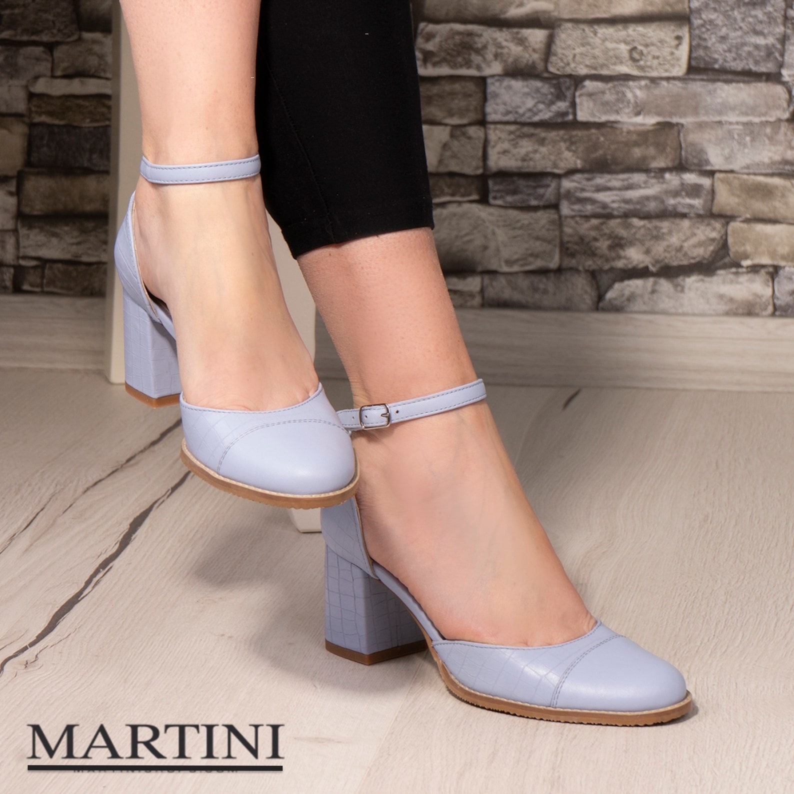 Women's Shoes Light Blue Mary Janes Ankle Strap Etsy