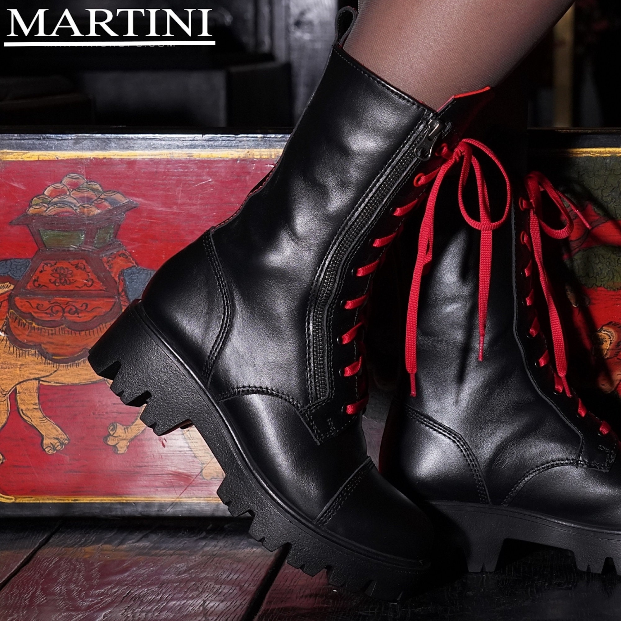women's kamryn black combat boots