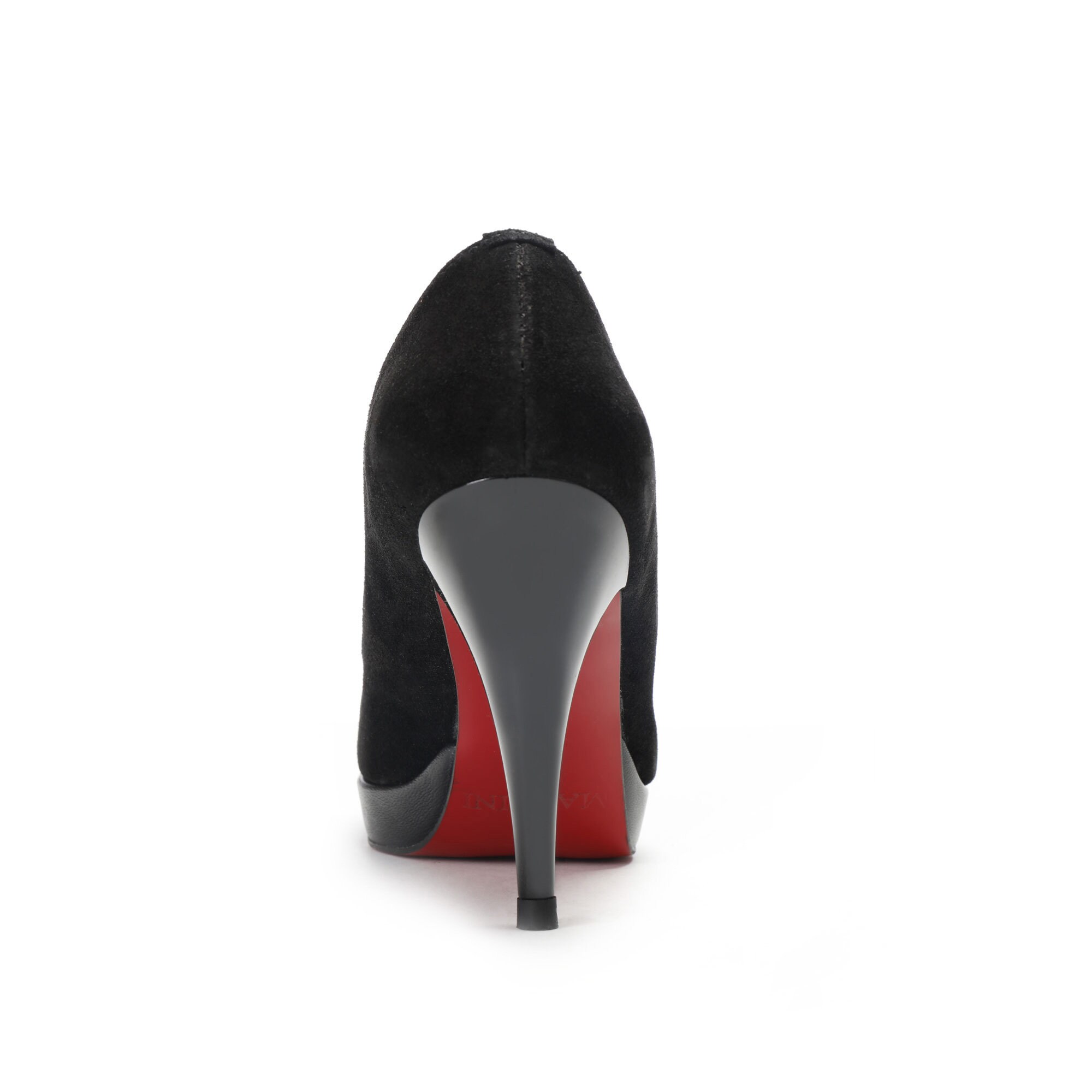 Zwarte suède stiletto's met rode zool Stijlvolle - Etsy Nederland