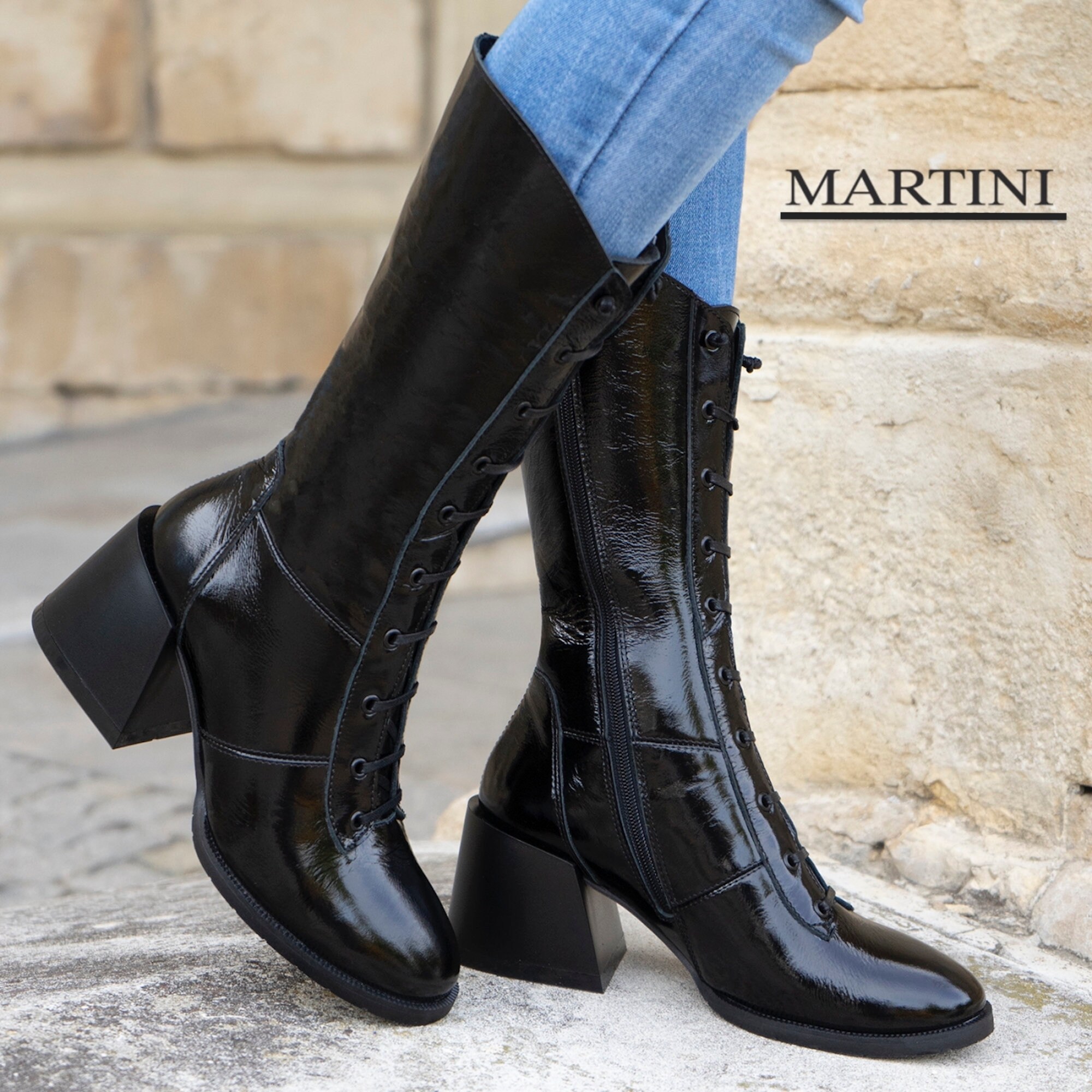 womens patent boots uk