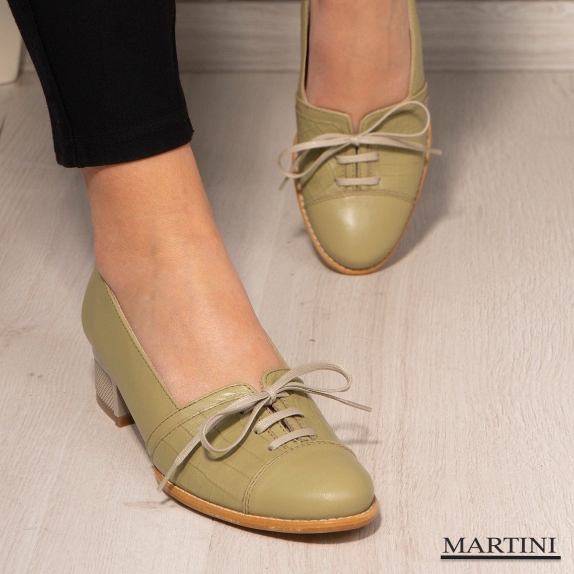 green ladies flats