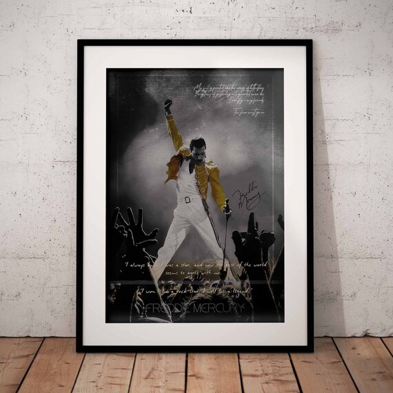 Queen Bohemian Rhapsody Fan Present Lyrics Printed On A4 Original Art