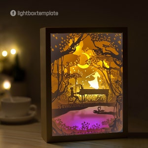 Piano Paper Cut Light Box light boxes Digital SVG Files  - Paper cut 3d light box template file