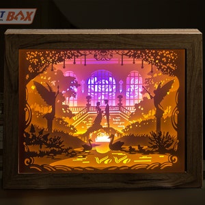 3D Paper cut light box template Digital SVG Files Wedding ver 2, Paper cut 3d light box template
