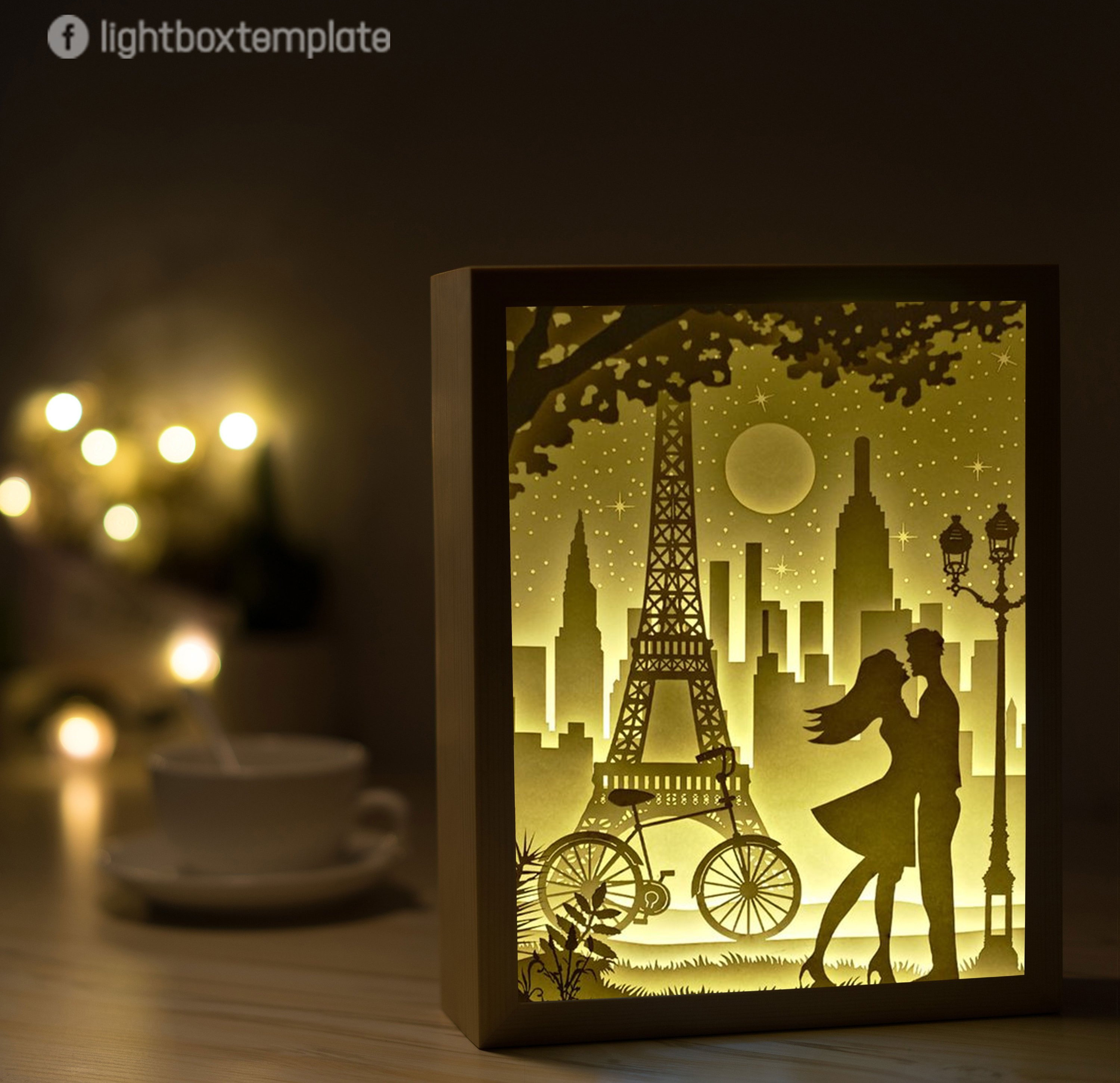 Download 3d Paper Cut Light Boxes Template Svg Files Love Paper Etsy