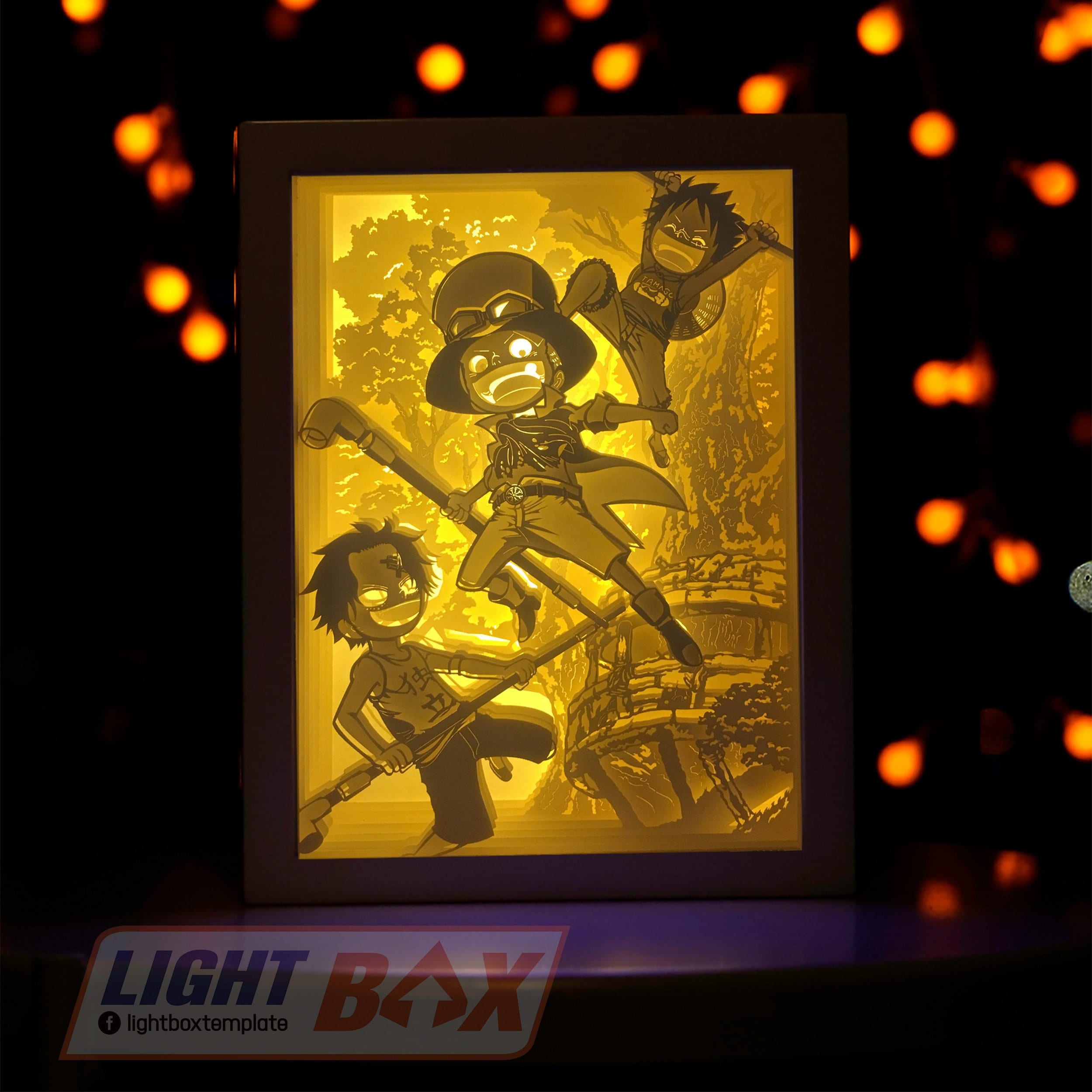 Anime Paper cut light box template Digital SVG, Papercut light box template