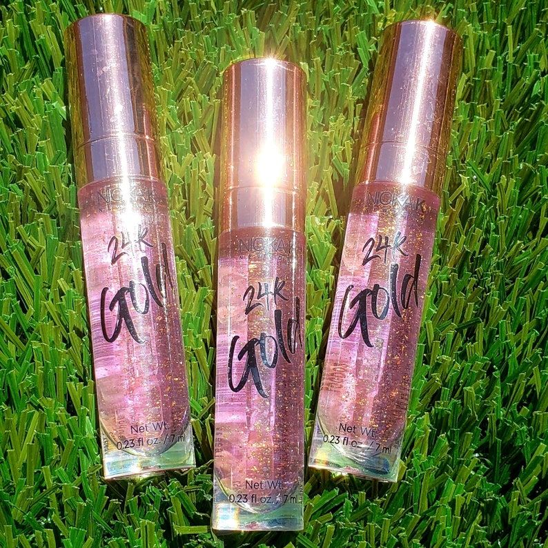 Nk 24k Gold Lip Gloss Rose Gold Etsy
