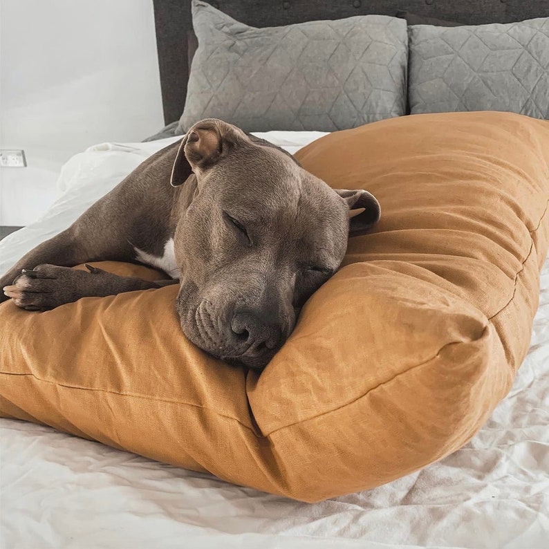 Linen Dog Bed Dog Day Bed Floor Cushion image 4