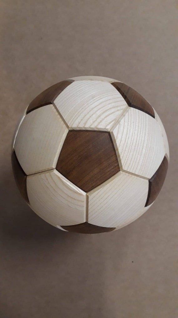 Wooden Soccer Ball. Handmade. Soccer Ball in Wood. Homemade. Etsy