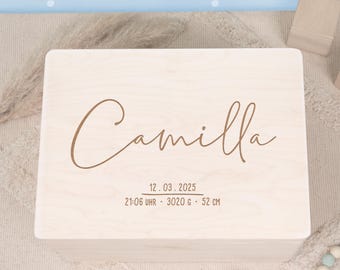 Personalized Baby Keepsake Box - Baby Memory Box - Baby Gift - Wooden Baby Box - Birth Gift - Christening Gift - hellomini