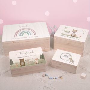 Scatola dei ricordi personalizzata Baby Safari - scatola dei ricordi personalizzata - regalo di nascita - regalo per neonati - regalo di battesimo hellomini