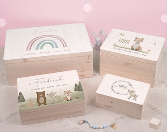 Personalized Baby Safari Memory Box - Personalized Keepsake Box - Baby Gift - Christening Gift hellomini