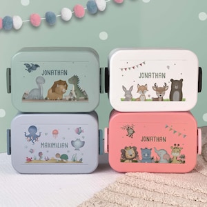 Personalisierte Mepal Lunchbox Tierwelt, Brotdose für Mädchen und Jungen, Personalisiertes Geburtstagsgeschenk, Geschenk Einschulung, Schule