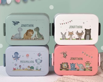 Personalisierte Mepal Lunchbox Tierwelt, Brotdose für Mädchen und Jungen, Personalisiertes Geburtstagsgeschenk, Geschenk Einschulung, Schule
