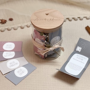 Gepersonaliseerd Valentijnsdagcadeau voor koppels met 24 tickets & gewenste gravering, Valentijnsdagkalender, cadeau voor koppels, koppelkalender