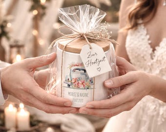 Personalized wedding gift, ceramic money box for bride and groom, wedding favor, Valentine's Day gift, married couple