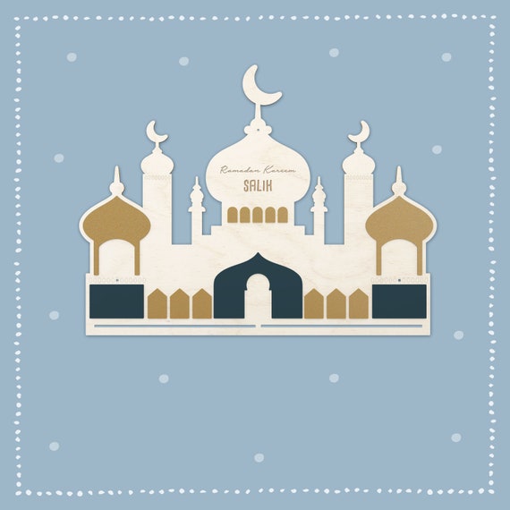 Calendrier du Ramadan pour enfants personnalisé, calendrier du Ramadan avec  nom en bois, Figure de mosquée Ramadan Kareem, cadeau Ramadan, hellomini -   France