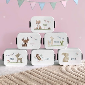 Personalisierte Mepal Lunchbox, Brotdose für Mädchen, Geschenk zur Einschulung, Kita, Schule, Personalisiertes Geschenk Mädchen, hellomini