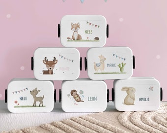 Personalized Mepal lunchbox, lunch box for girls, gift for starting school, kindergarten, school, personalized gift for girls, hellomini