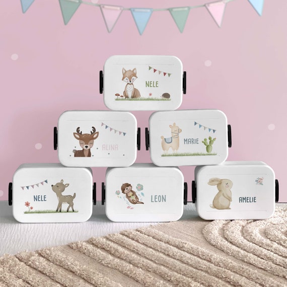 Personalisierte Mepal Lunchbox, Brotdose für Mädchen, Geschenk zur Einschulung, Kita, Schule, Personalisiertes Geschenk Mädchen, hellomini