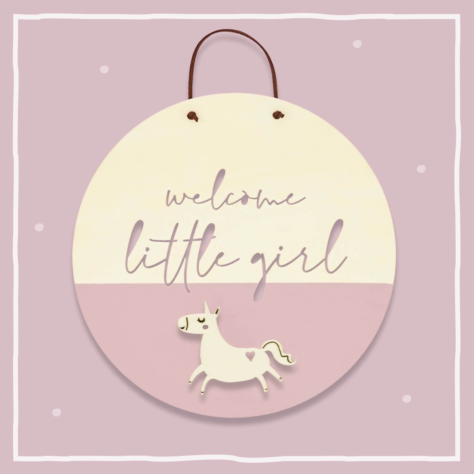 Panneau Persnalisé en Bois, Panneau Bois avec Lettrage Bienvenue Petite Fille, Motifs, Pour Cadeau d